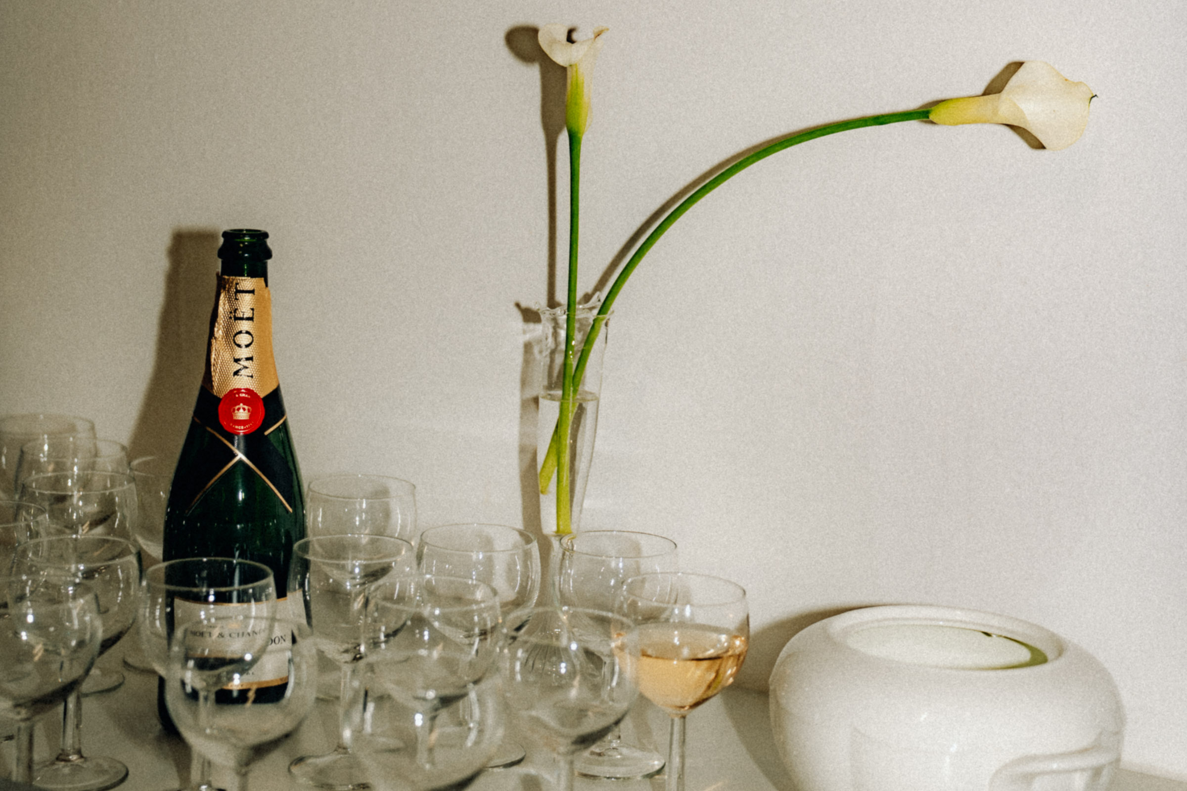 Moët Champagner Calla Lilie Editorial