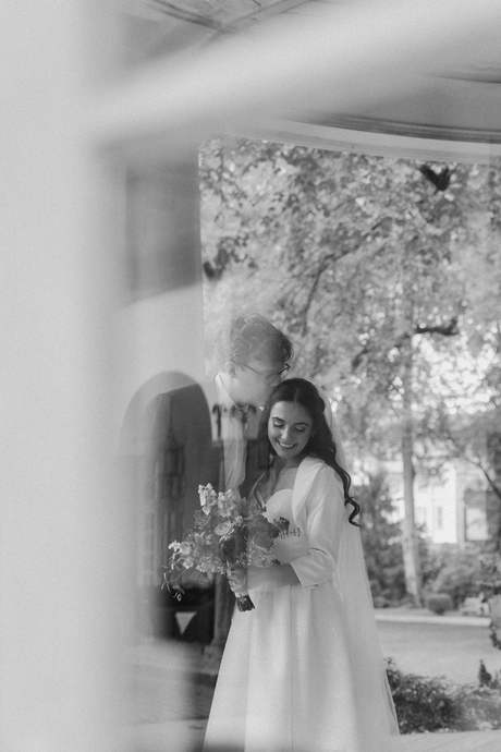 First Look des Brautpaars — emotionaler Hochzeitsmoment, Hochzeitsfotografie München